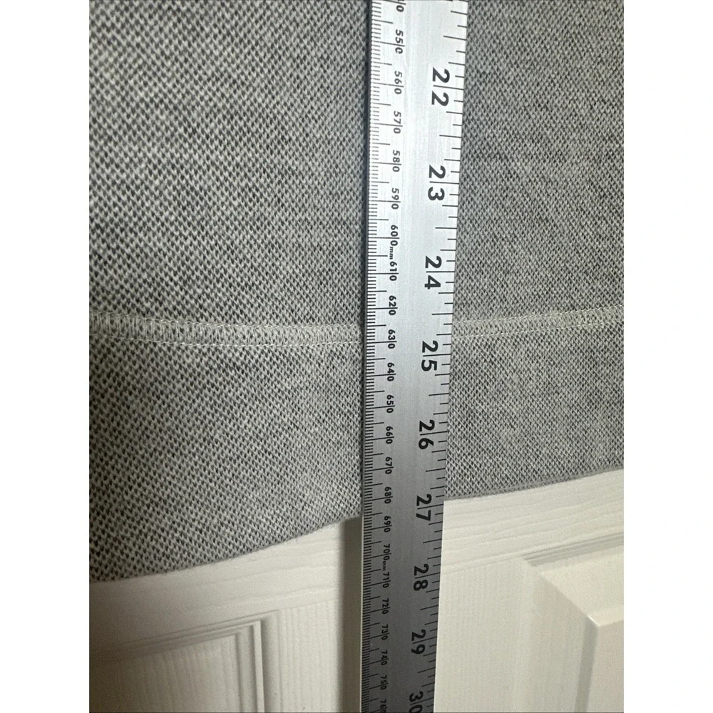 Prana Brandie Fleece Lined Wool Snap Collar Pullover Sweater Gray & Bone Woman M